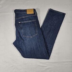 H&M Jeans Mens 38 Dark Wash slim straight button fly